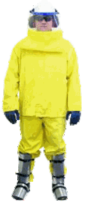 水防护服与面罩围兜图片- XL号