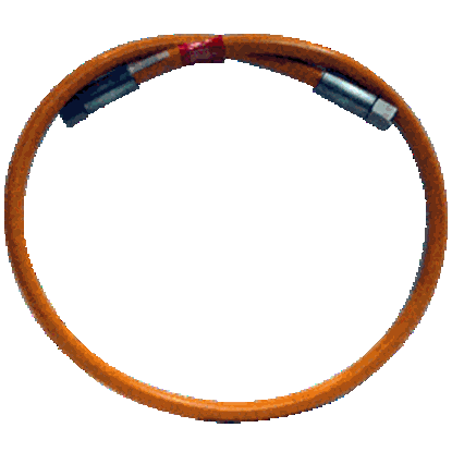 3/16“（5mm）40k热塑性鞭软管 -  6'（1.8米），9/16”型末端