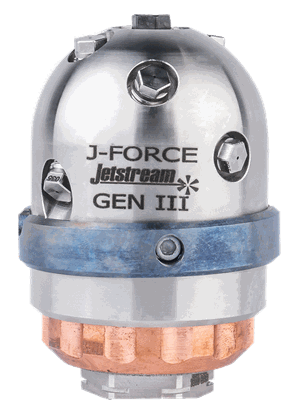 4“J-Force™Gen III管道清洁工具20K（JF4X22） -  9/16”MP RH进样口